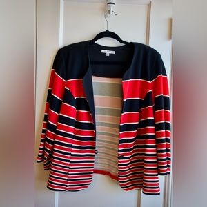 Studio One, Black and Red Sweater Jacket